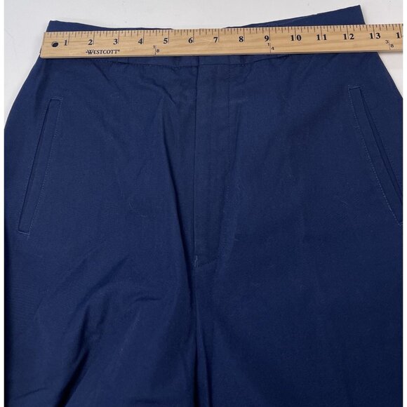 VTG CASUAL CORNER Womens SIZE 9 (26"x31") Navy High-Rise Flat Front CHINOS Pants - Picture 3 of 6